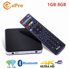 ТВ IP 605 tv IP605 tv Box 4K 1GB 8GB Amlogic S905X 2,4G/5 GHz Dual WiFi BT tv IP S Box V.605 работает на Linux/Android 8,0