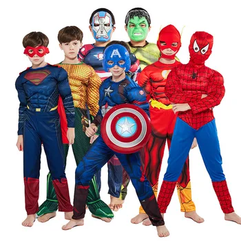 

Disney Halloween Costume Kids Venom Tights Captain America Iron Man Superman Spiderman Optimus Prime Muscle Suit