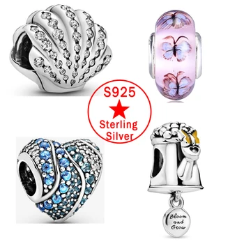 

AODOGE Hot Sale 925 Sterling Silver Dream Catcher Angel Wing Charms fit Pandora Bracelet Heart Tree Blossom Crown Flag Beads