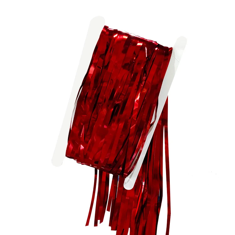 red Девичник, вечерние занавески, блестящая золотая мишура, бахрома, фольга, занавеска на день рождения, свадьбу, украшение для взрослых, юбилей, Декор - Цвет: red