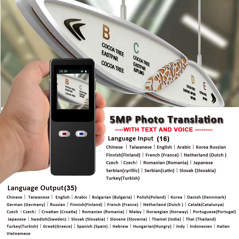 Traducteur вокальный мгновенный автономный переводчик голосовой перевод Instantaneo de voz Smart 4G переводчик