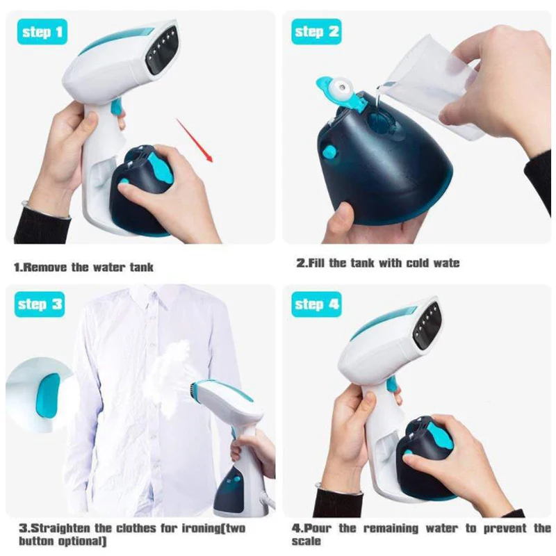 Household Handheld Fabric Steamer Portable Brush Hanging Travel Strong Ironing Machine Garment Steamers