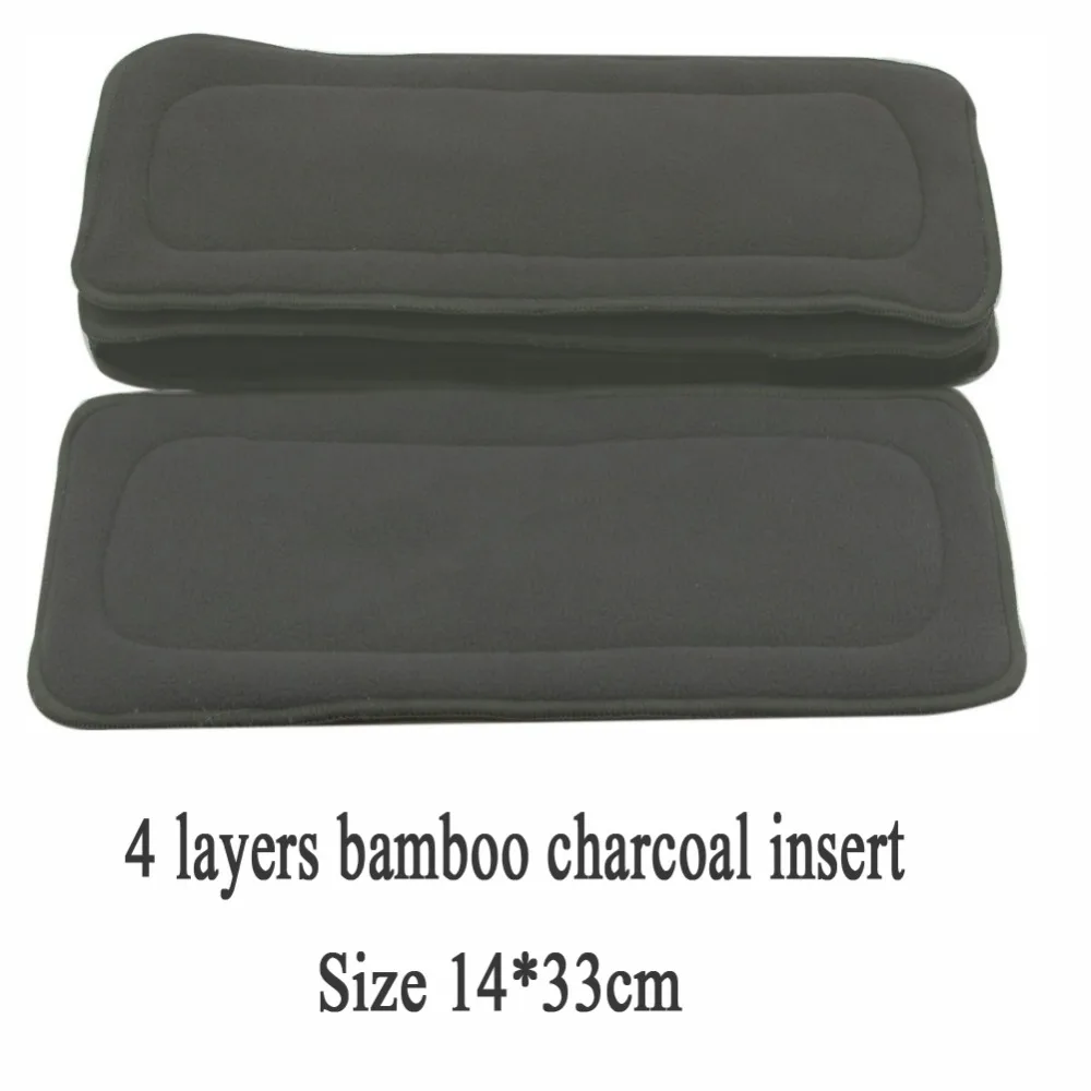 

1pc Reusable 4/5 Layers Cloth Diapers Inserts Nappy Changing Mat Newborn Baby Washable Bamboo Charcoal Nappies Changing Pad