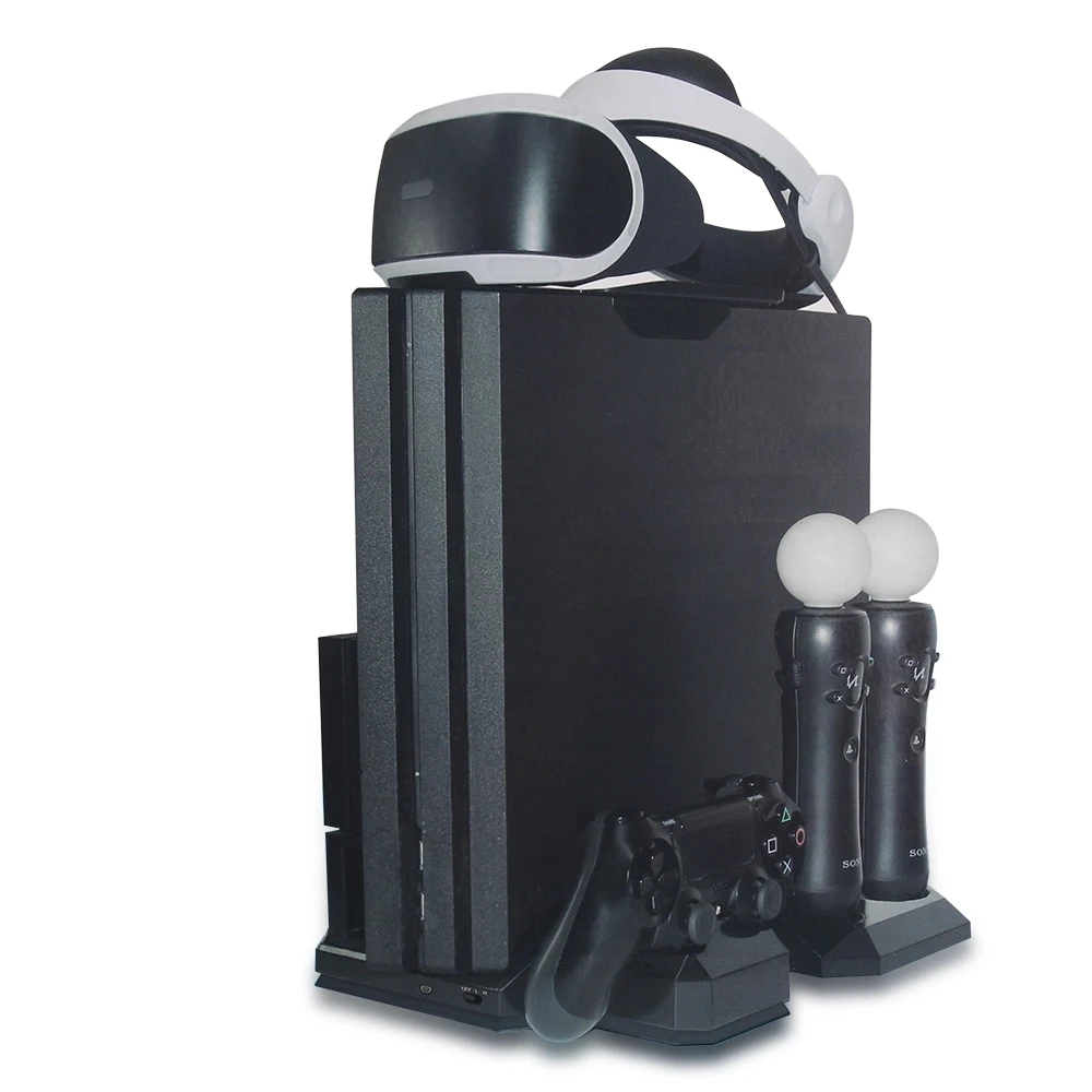 Dobe Tp4-888 Per Sony Ps4 Slim Pro Supporto Di Raffreddamento Verticale Multifunzionale Controller Stazione Di Ricarica Vr Showcase Stand