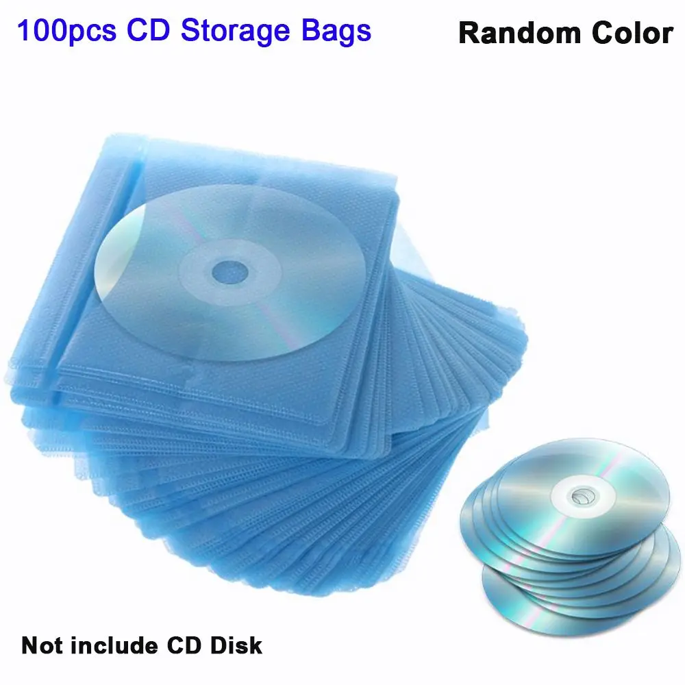 100 шт CD DVD двухсторонняя крышка чехол для хранения PP сумка рукав конверт обеспечивает хранение и защиту для вашего CD& DVD