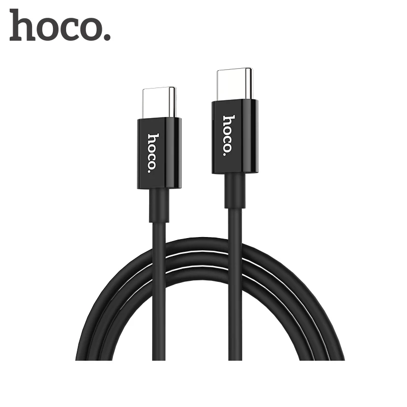 HOCO 3а PD type C к USB C кабель для iPhone X XR XS Max 6 7 8 Быстрая зарядка type C Kable для Xiaomi Mi 9 samsung S9 S10 - Цвет: Black
