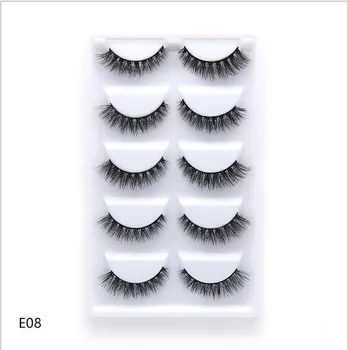 

5 pairs natural false eyelashes fake lashes long makeup 3d mink lashes eyelash extension mink eyelashes for beauty