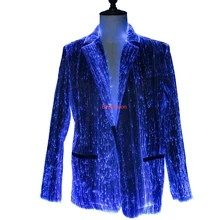 Светящийся праздничный костюм светящийся мужской праздничный костюм танцевальный волоконно-оптический мужской светильник светодиодный костюм