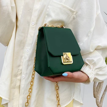 

Crocodile pattern Square Crossbody bag 2020 Summer New Quality PU Leather Women's Designer Handbag Chain Shoulder Messenger Bag