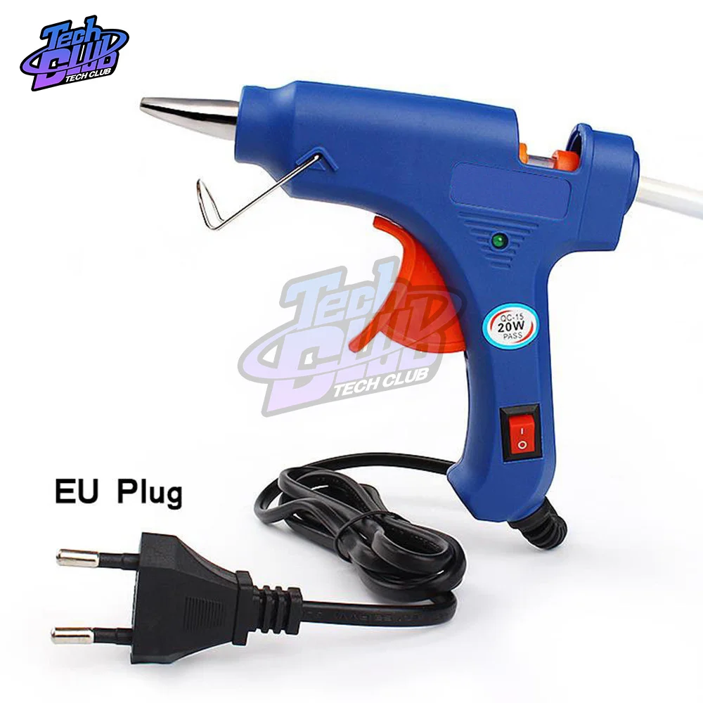 20W High Temperature Heater Hot Melt Glue Gun Repair Tool Mini Heat Gun EU/US Plug Use 7MM Hot Melt Glue Stick