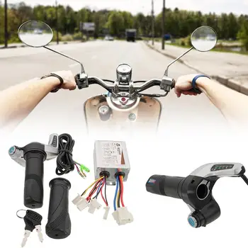 

DC 24V 500W Motor Speed Brush Controller with Throttle Twist Grip For Electric Bicycle Bike Scooter Motor Brushed Controller