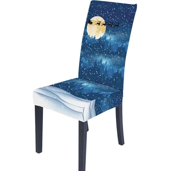 

Christmas Dining Chair Protector Slipcover Stretch Removable Seat Back Cover