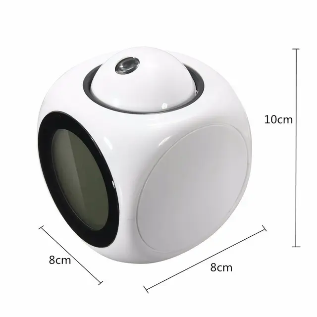 Vetítés Digitális Időjárás Lcd Snooze Clock Bell Riasztás Kijelző Háttérvilágítás Led -Es Kivetítő Otthoni Óra Asztal - Image 3