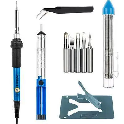

60W Thermostat Electric Soldering Iron Suit Welding Tool Kit Hand-Held Soldering Iron Kit Welding Holder Foreign Trade Manufactu