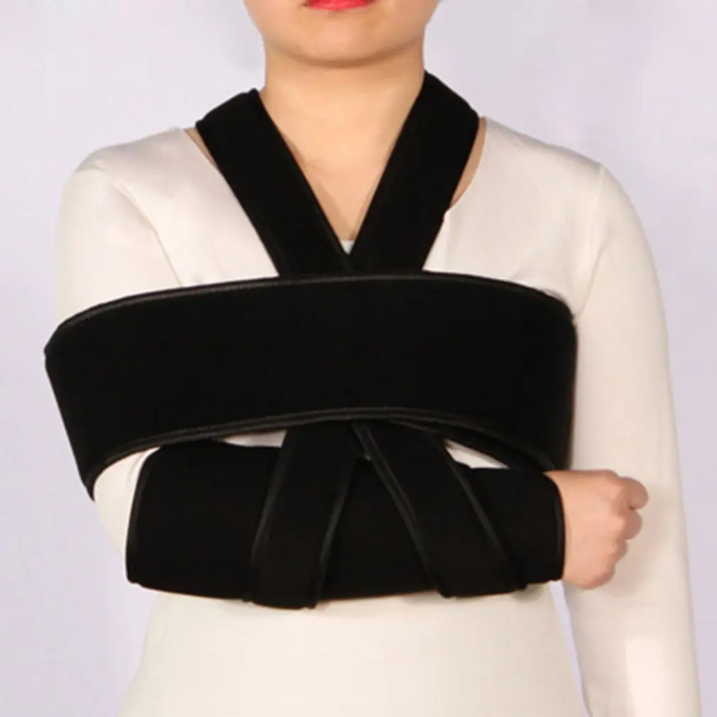Medical Arm Sling Shoulder Brace Support Adjustable Rotator Cuff Elbow Support Includes Immobilizer Band for Quick Recovery