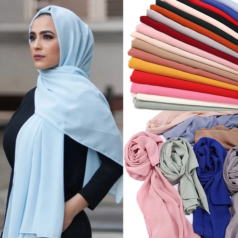 Gallo casual Teoría establecida Pañuelo de gasa liso para mujer, listo para usar Hijab instantáneo, chal  musulmán, Hijabs árabes, moda 2021|Ropa islámica| - AliExpress