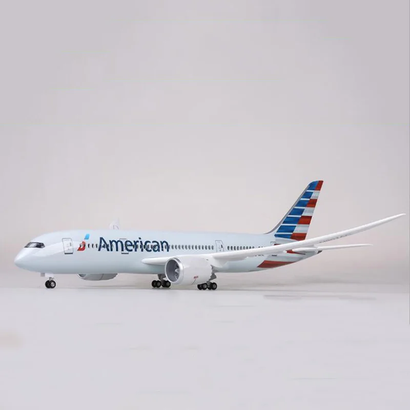 47 см 1/130 самолет Boeing B787 модель самолета из сплава Dreamliner Air американские авиалинии W Light& Wheels Литые пластиковые игрушечные самолеты