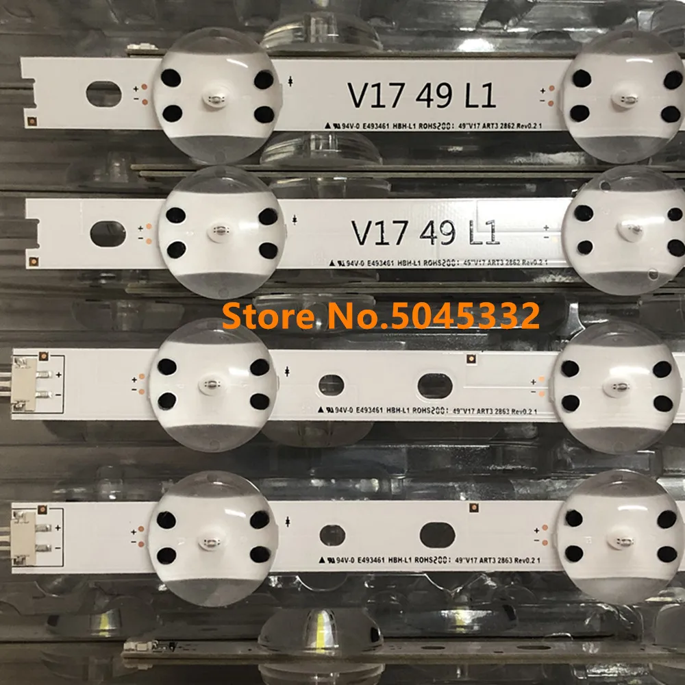 Новый комплект полос 12 шт./лот для LG 49UV340C 49UJ6565 49UJ670V 49 V17 ART3 2862 2863 6916L-2862A 6916L-2863A V1749L1 |