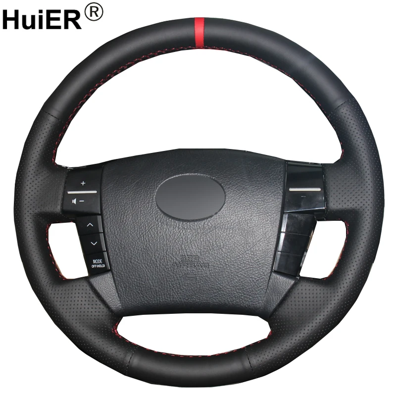 Чехол рулевого колеса автомобиля HuiER ручная швейная оплетка Volant на рулевое