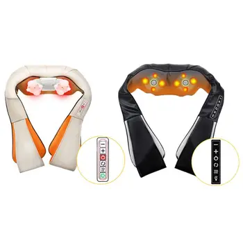 

Kneading Cervical Back Neck Shoulder Massager Electric Heat Device Home Car Use
