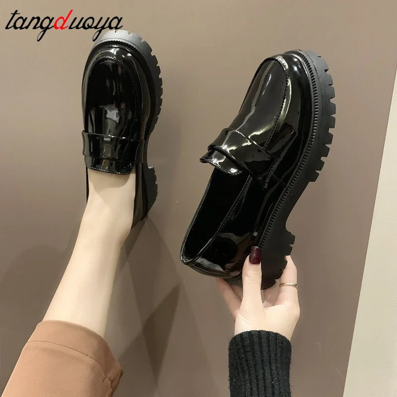 Japonés alta escuela zapatos de estudiante zapatos chica zapatos Lolita zapatos Cosplay JK uniforme de cuero de la PU mocasines casuales zapatos Mary Jane