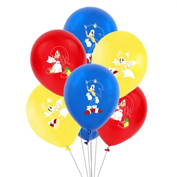 

NEW 10pcs Sonic Latex Balloons The Hedgehog Superhero Game Fans Ballon Happy Brithday Party Decorations Kids Toy Supplies Globos