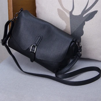 

Wmnuo Pure Leather Handbag 2020 New Leather Shoulder Messenger Bag Female Fashion Wild Texture First Layer Leather Portable Bag