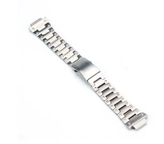 Silver Strap Браслет для наручных часов из нержавеющей стали с ободком, подходит для часов DW5600 GW-M5610 серии GW5000 с инструментами - Цвет ремешка: Silver Strap