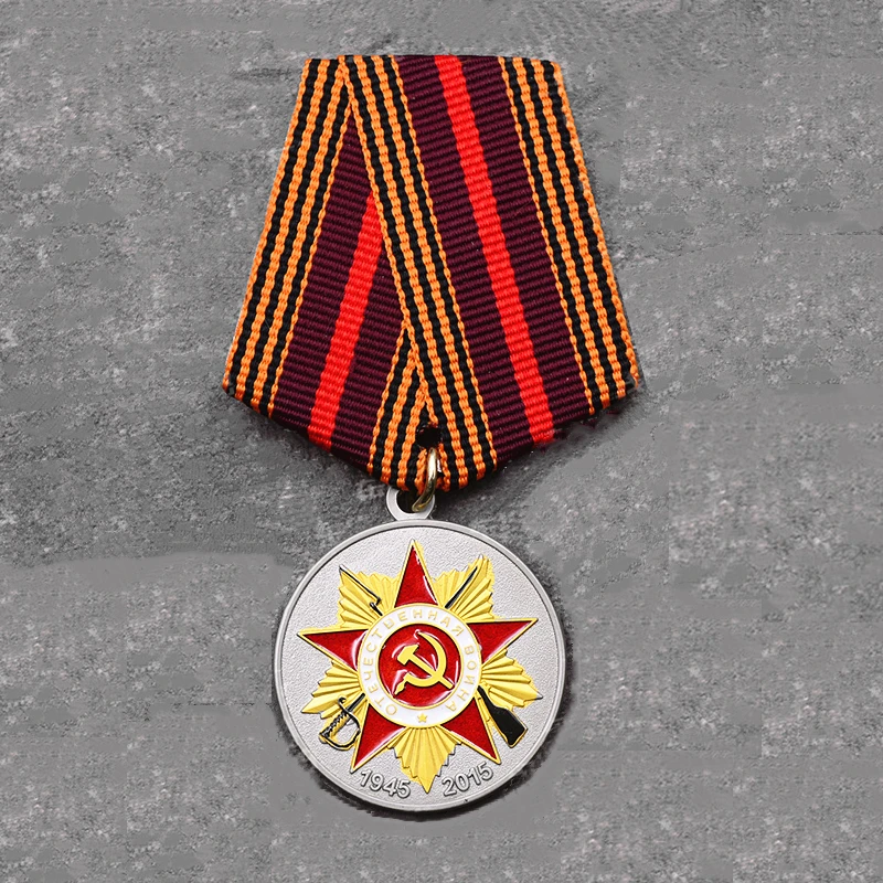 Cccp Unione Sovietica Russia Grande Guerra Patriottica Vittoria 70Th Anniversary Red Star Medaglia Commemorativa Urss Honor Replica Badge