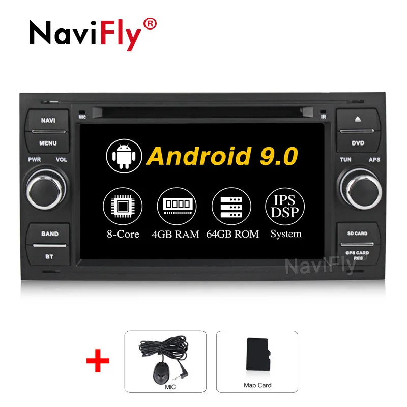standard DSP ips 2 din Android 9,0 4G 64G Автомобильный gps для Ford Mondeo S-max Focus C-MAX Galaxy Fiesta transit Fusion подключение kuga dvd-плеер - Цвет: standard