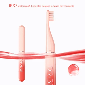 

DR.BEI Sonic Electric Toothbrush Portable USB Recharging Tooth Brush IPX7 Waterproof Three Levels Deep Cleanning Toothbrush