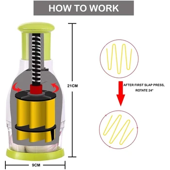

Manual Slap Press Chopper Dicer, Easy to Clean, Hand Food Chopper Mincer for Vegetables Onions Garlic Nuts Salads