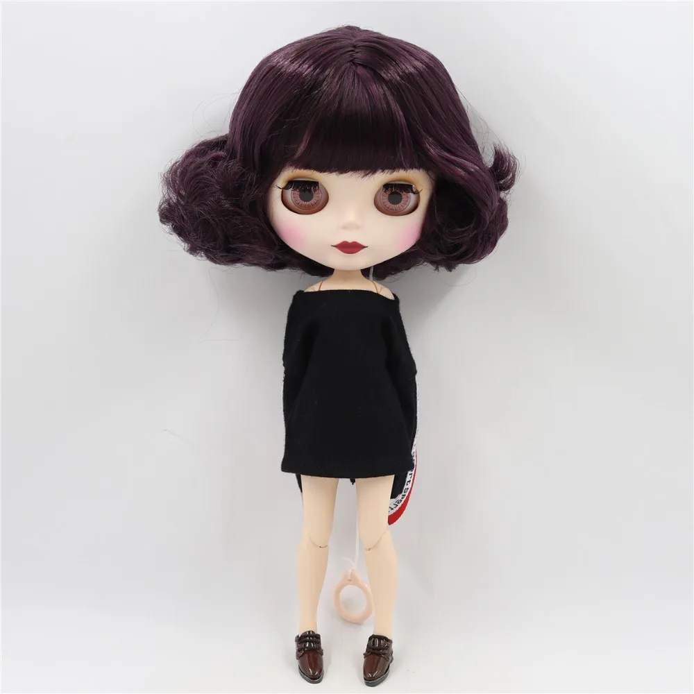 Jordan – Premium Custom Neo Blythe Doll with Purple Hair, White Skin & Matte Cute Face 3