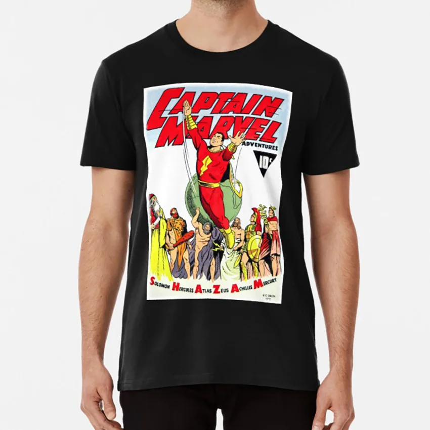 Ретро герой комиксов золотого возраста волшебное слово футболка боги Соломон