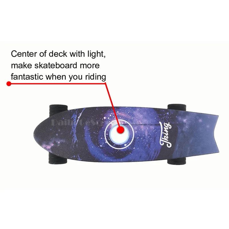 Mini Four Wheel Electric Scooter 350W 4 Wheels Electric Skateboard With Bluetooth Speaker Small Fish Plate Skate Board (3)