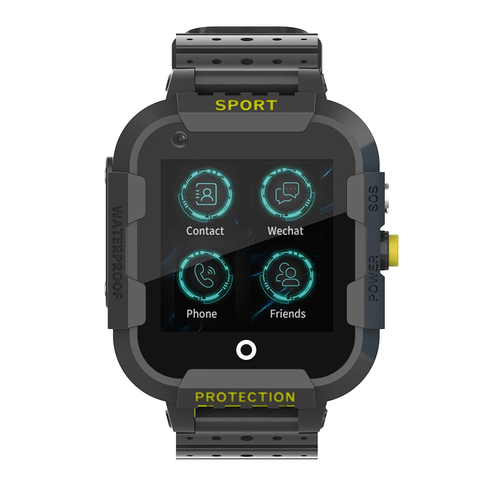 4G Smart Kids Watch IP69 Waterproof Smart Watch Touch Screen SOS Phone Call Device Location Tracker Anti-Lost Childs Smart Watch - Цвет: Черный