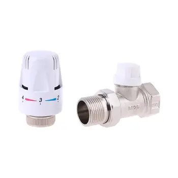 

Three-way Thermostatic Radiator Valve Brass Automatic Temperature Control Tap