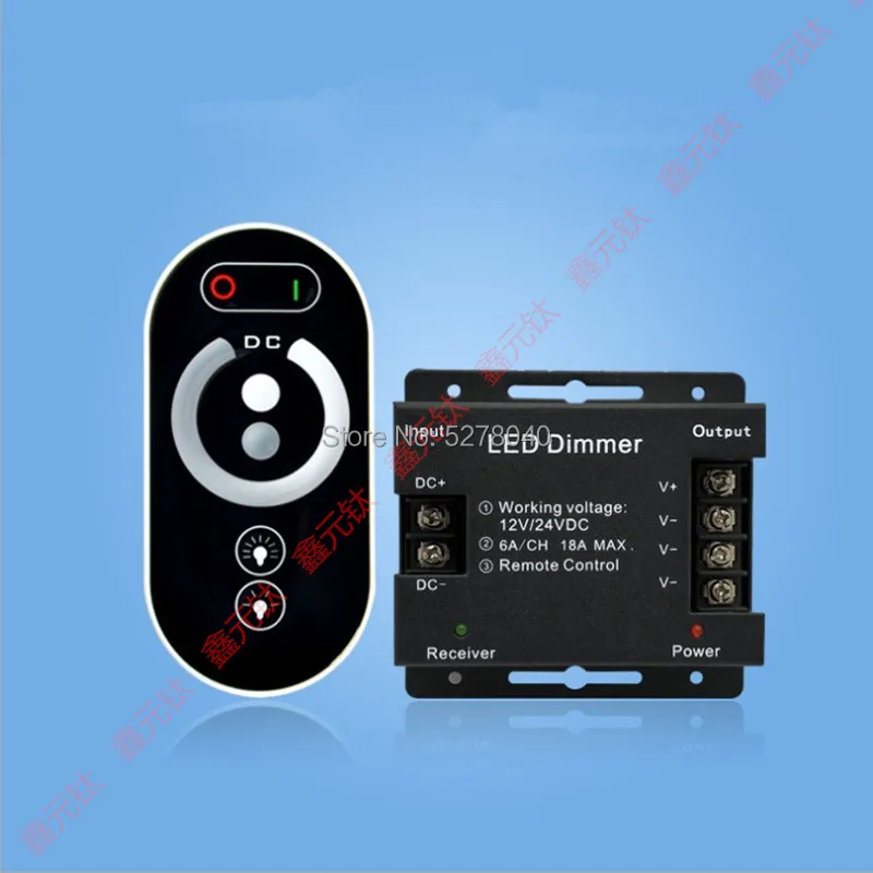 

6key Touch remote dimmer 12-24V led strip Module Wireless remote brightness adjustment Black steel casing High quality governors