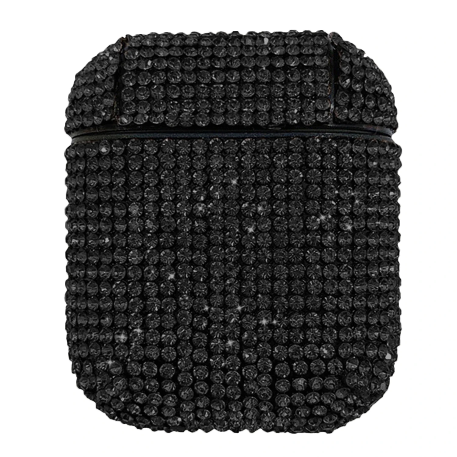 Black Чехол для наушников Vococal для Apple AirPods 1 2 Air Pods, блестящие стразы, защита для зарядки, TWS, беспроводная Bluetooth Крышка - Цвет: Black