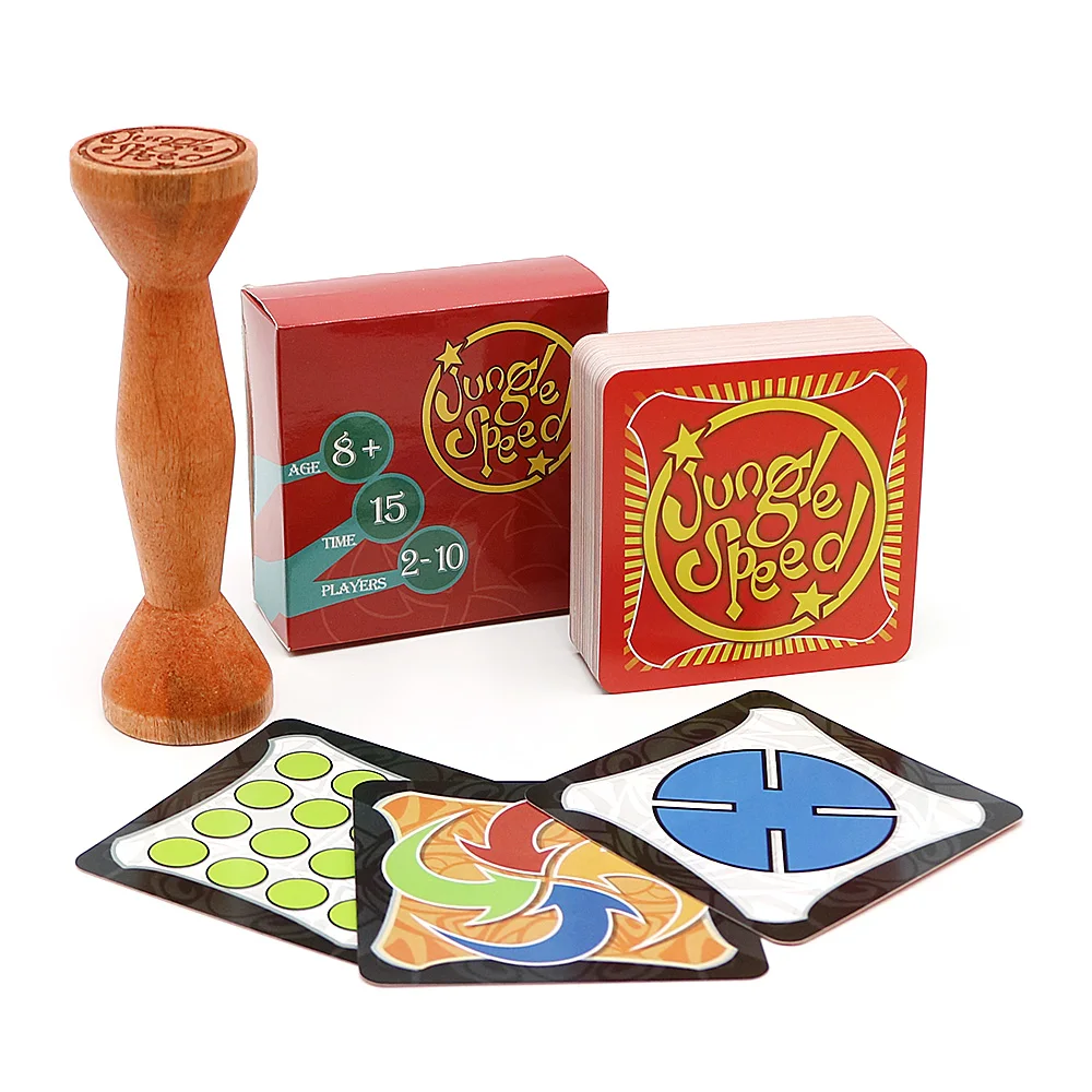 Board-Game Jungle Wood Token Spanish Forest-Speed English Party Family Run Fun Rules