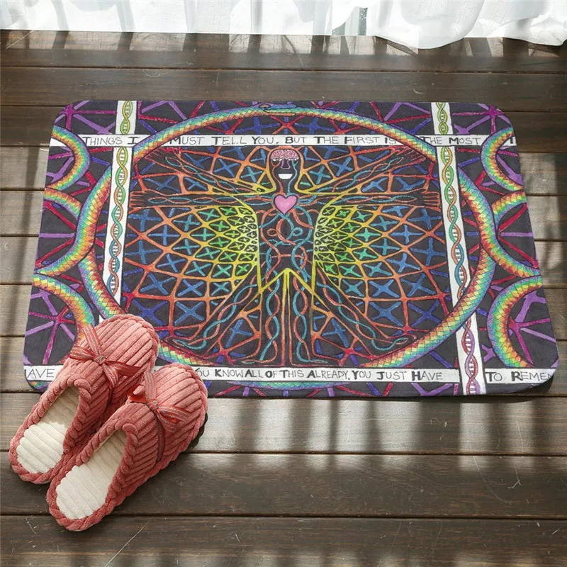 Противоскользящий коврик в индийском богемном стиле забавные напольные коврики