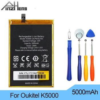 

PINZHENG Mobile Phone Battery For Oukitel K5000 5000mAh High Capacity Replacement Batteries For Oukitel K5000 Bateria