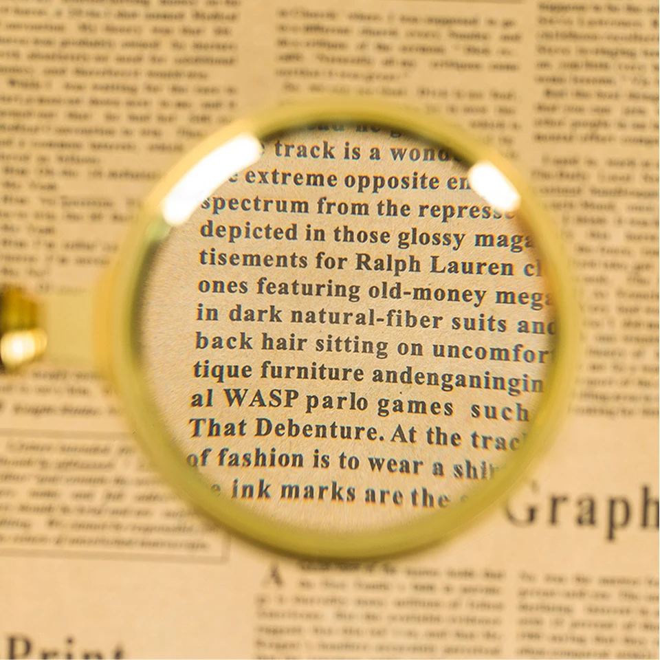 Portable Handheld 5X Magnifying Glass 60mm 70mm 80mm 90mm Retro Handle Magnifier Eye Loupe Glass with Chinese Dragon for reading