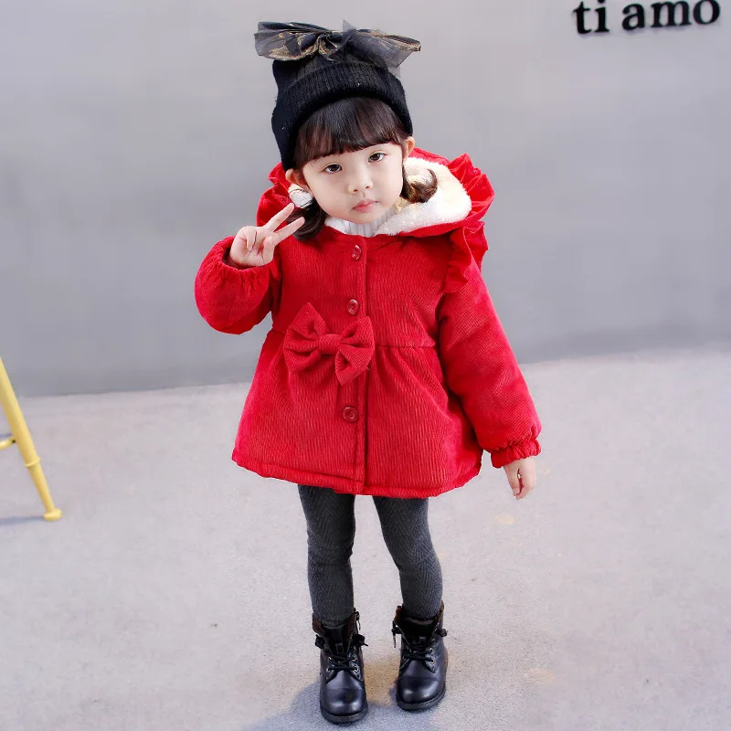 Western Style Baby Girls Cotton-padded Clothes Kids Warm Clothes New Style Winter Infant Brushed And Thick Cotton-padded Ja