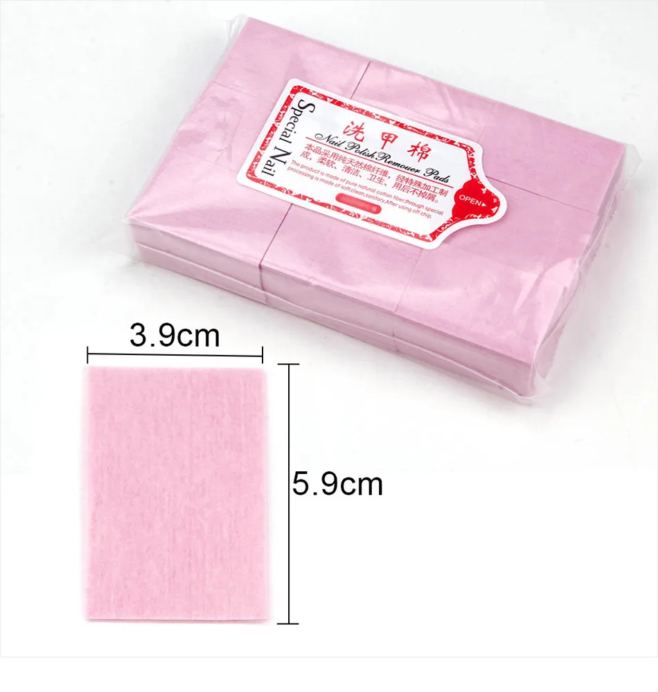 Lint Free Nail Art Polish Remover Gel Pad Nail Degreaser Soak off Remover Napkins Cleanser Manicure Cotton Wrap Nails Tool