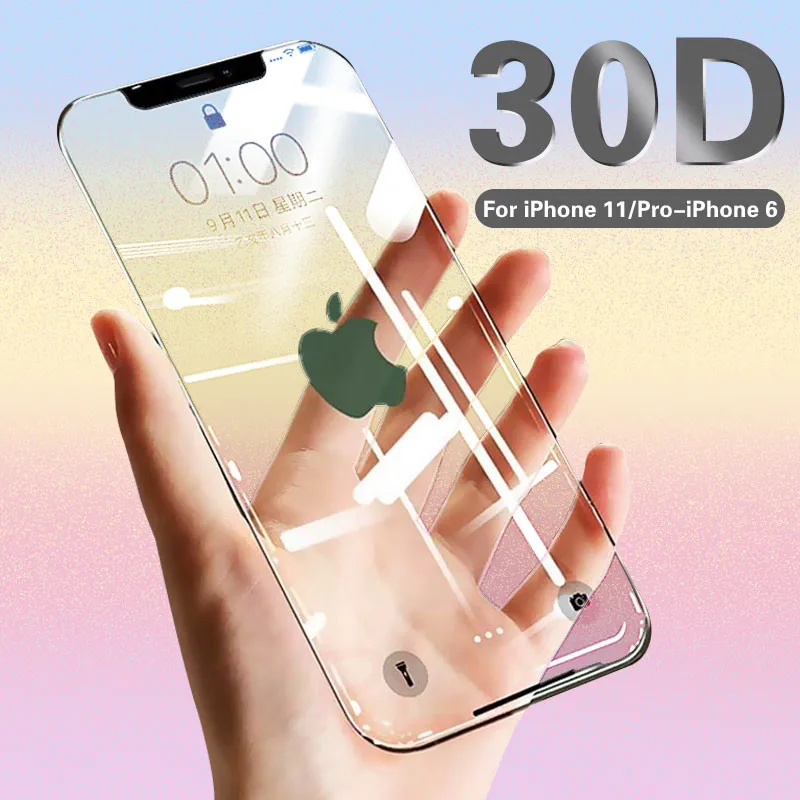 Für iphone 11 pro max gehärtetem glas für iphone xr xs max glassfor iphone 7 8 plus 6 glas schutz b