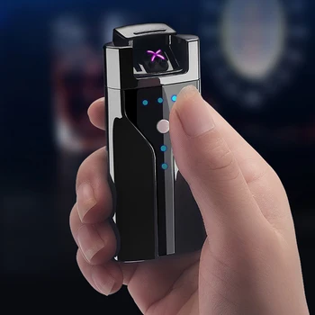 

Dropship Suppliers Creative Windproof Flameless Usb Rechargeable Electronic Encendedores Dual Izi Arc Spark Plasma Lighter