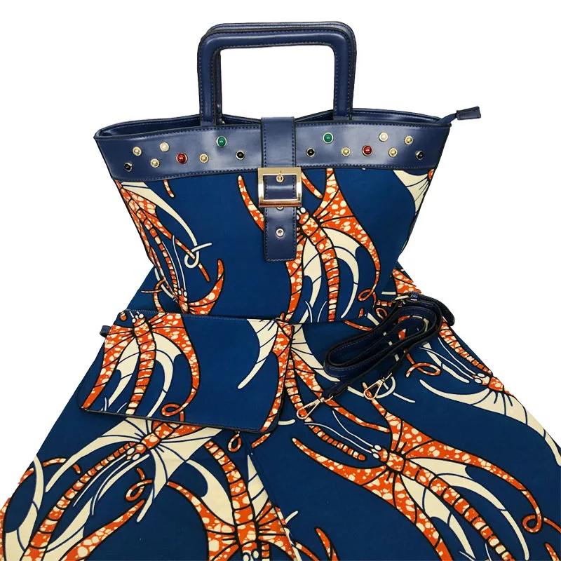 Populaire Luxe Casual Schouder Handtas En 6 Yards Stof Set 2019 Nieuwe Vrouwen Brand Design Party Bag En Wax Prints stof Populaire Luxe Casual Schouder Handtas En 6 Yards Stof Set 2019 Nieuwe Vrouwen Brand Design Party Bag En Wax Prints stof