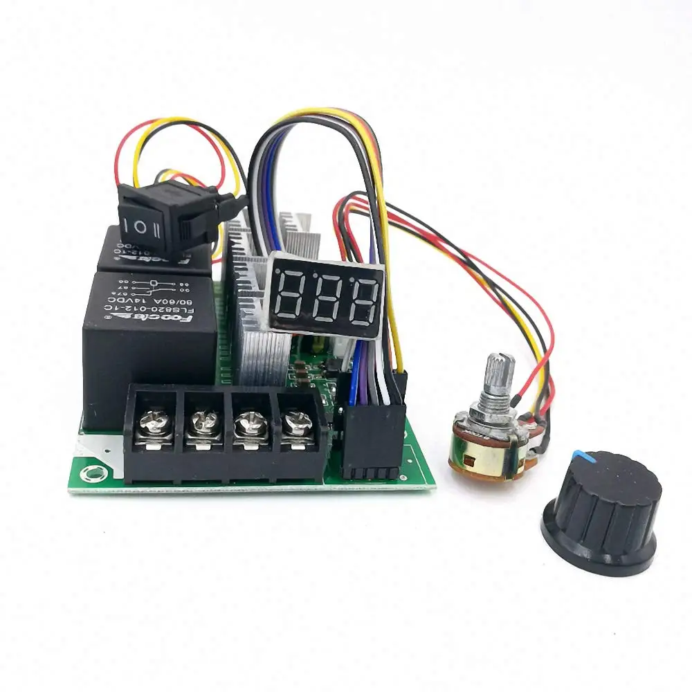 Контроллер скорости ШИМ двигатель постоянного тока цифровой дисплей 0~ Регулируемый Привод модуль вход MAX60A 12V 24V