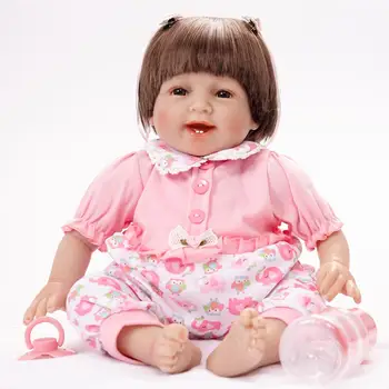 

RCtown Silicone Reborn Super Baby Lifelike Toddler Baby Bonecas Kid Doll Bebes Reborn Brinquedos Reborn Toys For Kids Gifts
